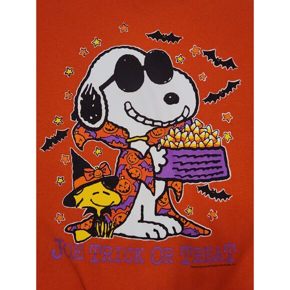 Vintage Peanuts Snoopy Joe Cool "Joe Trick Or Treat" Halloween Sweatshirt Large - Picture 2 of 8